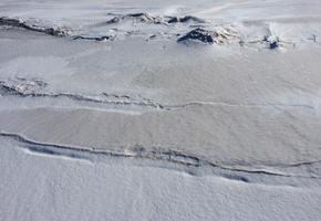 Ice cracks and pressure ridges